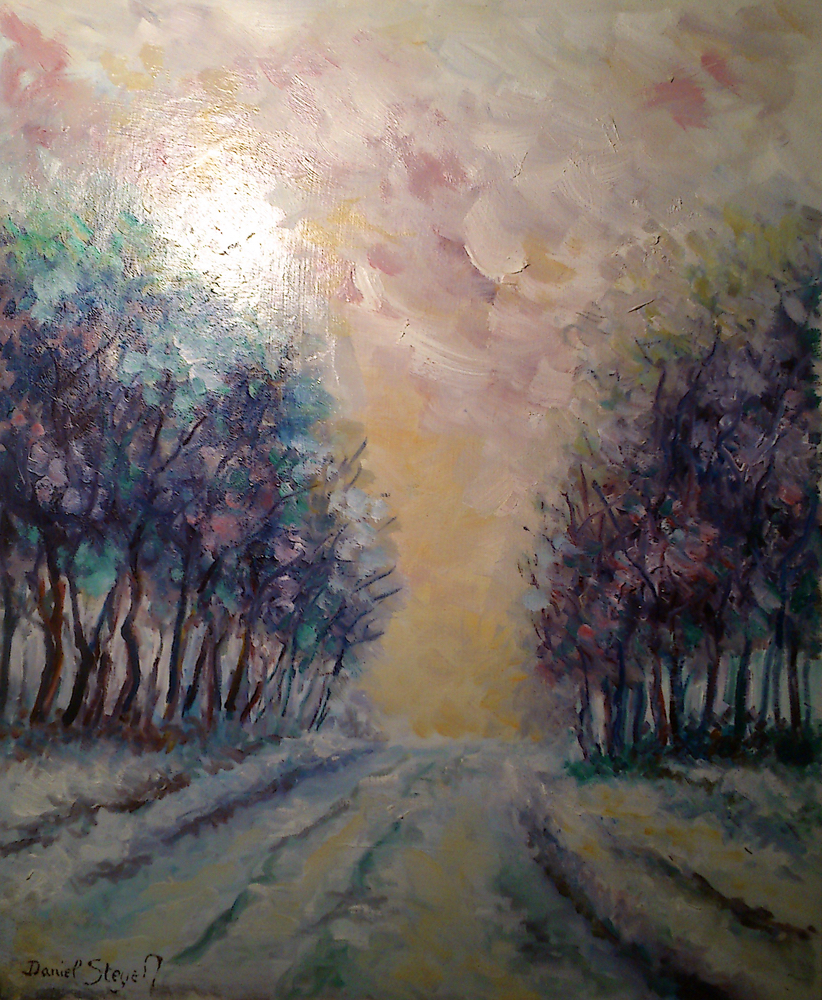 Chemin De Forêt En Hiver - 200 &euro;.